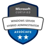 Windows Server Hybrid Administrator Associate Windows Server Hybrid Administrator Associate certification logo